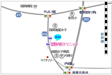 目野内科クリニック　地図